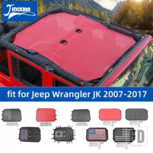 ジープ ラングラー JK 2/4 ドア 2007-2017 トップルーフサンシェードカバー UV サンシェードネット断熱メッシュ