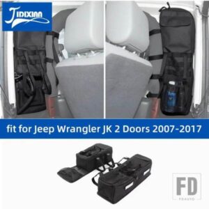 ジープ オーガナイザーアクセサリー ラングラー JK 2 ドア 2007-2017 トランクサイドドアロールバーアンチロール収納袋