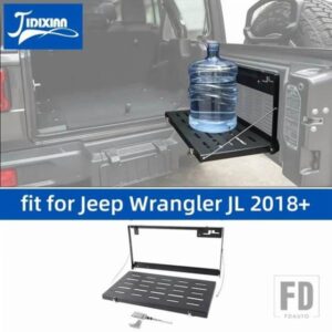 ジープ ラングラー JL 2018-24 リアテールゲートトランクドア収納ラックアクセサリー