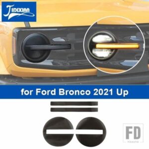 フォード スモーキーブラックヘッドライトヘッドライトランプフィルムステッカー装飾デカールブロンコ 2021-23 アップ