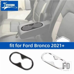 フォード ブロンコ 2021-24 後列アームレストボックスカップホルダー装飾カバーインテリアアクセサリー
