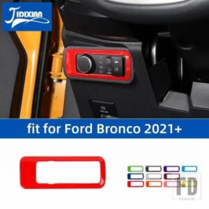 フォード ヘッドライトライトランプスイッチパネル装飾カバーブロンコ 2021-24 2025 インテリアアクセサリー