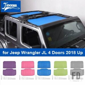 ジープ 車トップサンシェードカバー UV 断熱ネットアクセサリー ラングラー JL 2018-23 アップ用