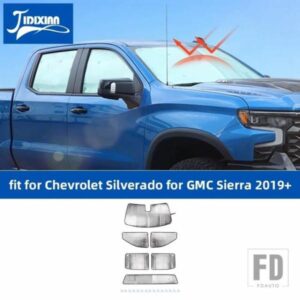 シボレー シルバラード GMC シエラ 2019 アップ窓フロントガラスバイザーサンシェード抗 UV サンプロテクターカバー