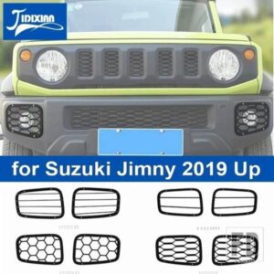 スズキ ランプフードアイアン車フロントフォグライトランプ装飾カバー ジムニー 2019-23 アップアクセサリー