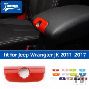 ジープ ラングラー JK 2011-17 インテリアアームレストボックスロック鍵穴装飾カバー