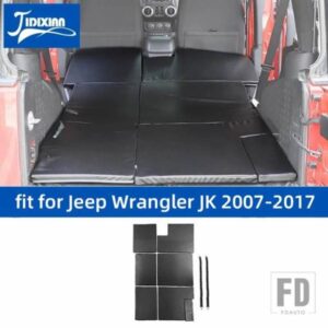 ジープ ラングラー JK 2007-17 トランクレスト折りたたみシートマットレストラベルベッドに適合