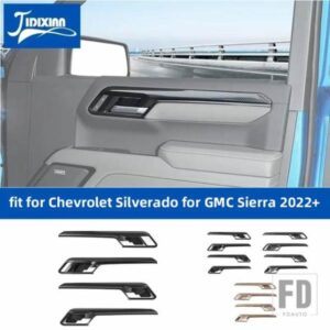 シボレー シルバラード GMC シエラ 2022 2023 2024 ドアインテリアハンドル装飾パネルカバーアクセサリー