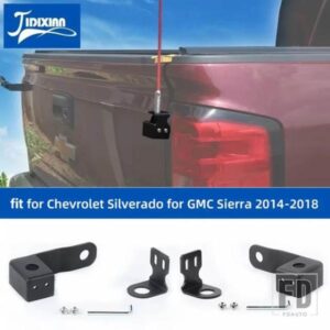シボリーシルバラード GMC シエラ 2014-18 テールゲートアンテナマウントブラケットホルダーアクセサリー