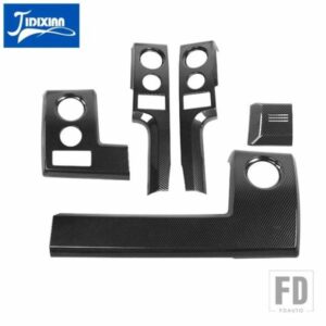フォード 5個 カーセンターコンソールダッシュボードパネル装飾 F150 2009-14 カーボングレイン