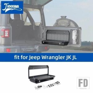 ジープ JIDIIXAN ラングラー JK JL 2007 リアテールゲートトランク折りたたみ収納ラック 2 段アクセサリー