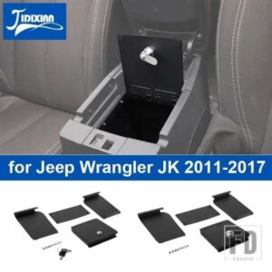 ジープ カーセンターコンソール暗号ロックアームレストセーフティボックスアクセサリーラングラー JK 2011-17用