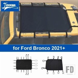 フォード 車ソフトトップサンシェードサンシェードカバーブロンコ 2/4 ドア 2021-24 アップ断熱ネットアクセサリー
