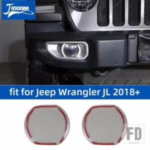 ジープ ラングラー JL 2018-24 フロントフォグライトランプ装飾カバーアクセサリー