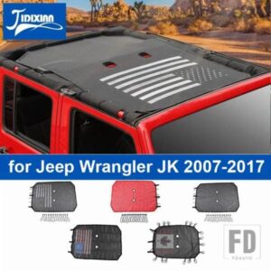 ジープ ラングラー JK 4 ドア 2007-2017 トップルーフサンシェードカバー UV サンシェード断熱ネットアクセサリー