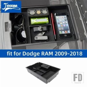 片付けインテリアアームレスト収納ボックスダッジラム 2009-18