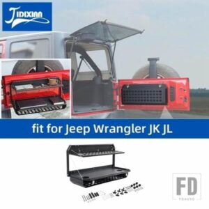 ジープ JIDIIXAN ラングラー JK JL 2007 リアテールゲートトランク折りたたみ収納ラック 3 段アクセサリー