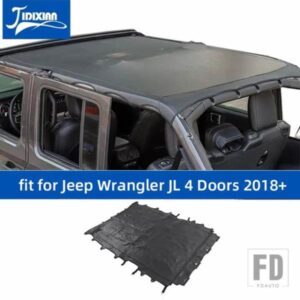 ジープ 車ソフトトップサンシェード断熱サンシェードカバーラングラー JL 2018-24 2025