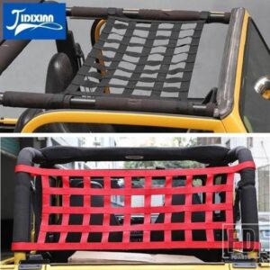 ジープ トランクカーゴネットルーフトップベッドレストストレージネットワークサンシェードカバーラングラー YJ TJ JK JL グラディエーター JT