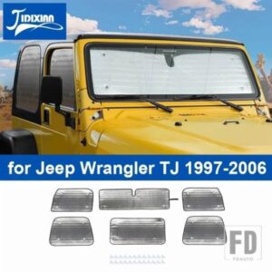 ジープ フロントリアフロントガラス窓サンシェードカバーラングラー TJ 35582