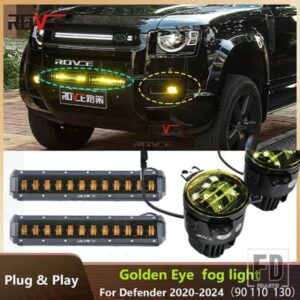 ランドローバー ゴールデンアイフォグランプディフェンダー 2020-2023 90 110 130 フロントバンパースポットライト LED フラッシュランプライト