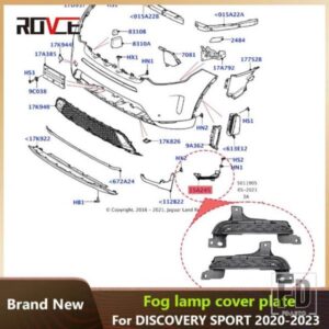 ランドローバー フロントバンパーアンダートリムパネルサイドベント吸気グリルディスカバリースポーツ L550 2020-2023 LR127546 LR127545