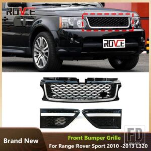 ランドローバー レンジローバースポーツ 2010-2013 L320 フロントバンパーグリル 3個 ABS サイドベントカバーグリル自動