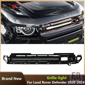 ランドローバー 新スタイルフロントバンパーグリル LED ダイナミック光呼吸ランプディフェンダー L663 2020-2024 90 110 130