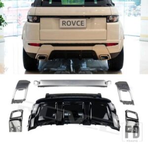 ランドローバー リアバンパー偽テール喉マフラートリムキット EVOQUE 2012-2018 年モデル DYNAMIV スタイル L538