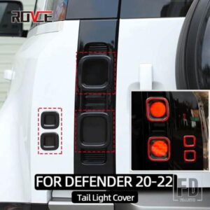 ランドローバー リアテールライトカバーディフェンダー 90 110 2020-2022 ブレーキライトワイドインジケータプロテクター装飾アクセサリー