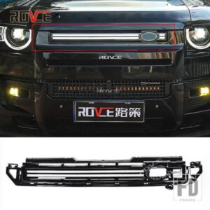 ランドローバー フロントバンパーグリル LED ダイナミックライトデイランニングライト呼吸ランプディフェンダー 2020-2023 90 110 130