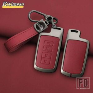 トヨタ カムリカローラ RAV4 ハイランダーアバロン 2015-2017 4ボタン キーケースカバースマートコントロールプロテクターシェルホルダー