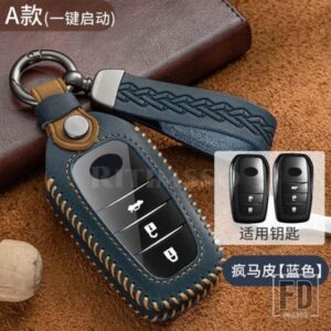 トヨタ 革キーケースカバー CHR RAV4 オーリスアベンシスプリウスアイゴカムリカローラランドクルーザー 200 プラドクラウンキーフォブ