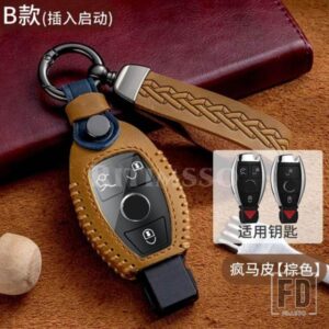 メルセデスベンツ 本革キーケースカバーシェル AMG W210 W211 W124 W202 W204 W205 W212 W176 カーアクセサリー