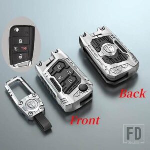 VW 4ボタン 合金キーケースカバーシェル ゴルフ 7 MK7 ティグアン MK2 シート ATECA レオン FR イビサシュコダオクタビア KODIAQ