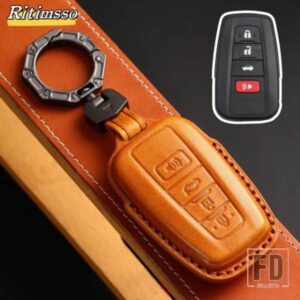 トヨタ 本革キーカバー カムリプリウスカローラ C-HR CHR RAV4 アバロンランドクルーザープラド 2018 2019 2020 リモート FOB