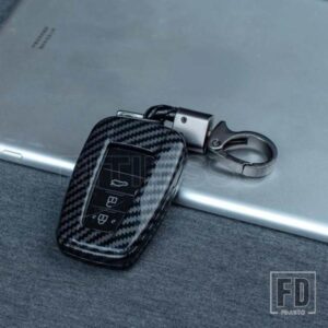 トヨタ カーボン ABS キーケースカバー カムリ CHR カローラ RAV4 アバロンランドクルーザープラドプリウスリモート FOB カバー 2018 2019 202
