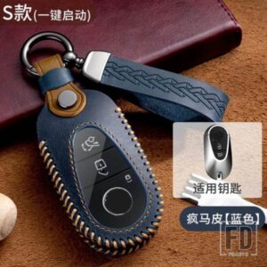 レザーキーケースベンツ 2021 C /Sクラス W223 W206 S350L S400L S450L S500L プロテクターキーホルダーキーカバー