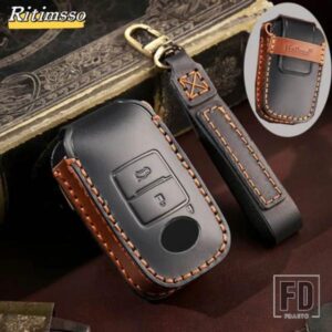 トヨタ ダイハツ 2 3ボタン革キーカバーケーススキンシェルホルダー RAIZE ロッキー FOB キーホルダーアクセサリー