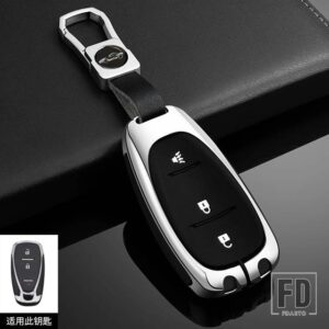 シボレー 合金 + シリカゲルキーケースカバーマリブカマロクルーズトラバーススパークエクイノックスソニックボルトシェル - Silver Type C