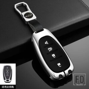 シボレー 合金 + シリカゲルキーケースカバーマリブカマロクルーズトラバーススパークエクイノックスソニックボルトシェル - Silver Type D