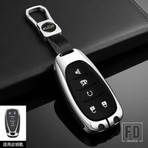 シボレー 合金 + シリカゲルキーケースカバーマリブカマロクルーズトラバーススパークエクイノックスソニックボルトシェル - Silver Type F