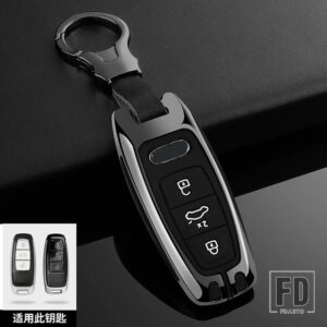 アウディ 合金リモートキーケースカバーシェル A6 A7 A8 E-TRON Q5 Q7 Q8 C8 D5 A6L 2018-21 カーアクセサリー - Grey Set 1