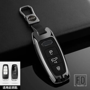 アウディ 合金リモートキーケースカバーシェル A6 A7 A8 E-TRON Q5 Q7 Q8 C8 D5 A6L 2018-21 カーアクセサリー - Grey Set