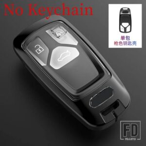 アウディ 合金 + TPU 車リモートキーカバーケースシェル A4 B9 A5 A6L A6 S4 S5 S7 8W Q7 4M Q5 TT TTS RS クーペスタイリングアクセサリー - Grey Shell