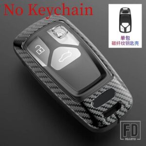 アウディ 合金 + TPU 車リモートキーカバーケースシェル A4 B9 A5 A6L A6 S4 S5 S7 8W Q7 4M Q5 TT TTS RS クーペスタイリングアクセサリー - Carbon Shell
