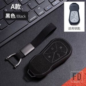 キー FOB カバーケーススキン XPENG XIAOPENG P5 P7 G9 G3I スマート 4ボタン リモートキーレスキーホルダーアクセサリー - black-key A