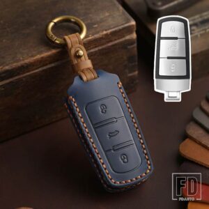 VW 手作り革リモートキーケースカバー CC パサート B6 B7 パサート 3C CC プロテクターキーホルダーアクセサリー