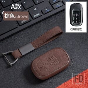 ホンダ レザー + TPU キーケースカバー シビックアコード VEZEL 2022 4ボタン キー - Brown
