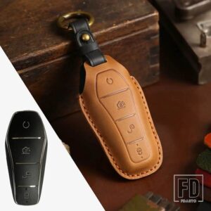 本革キーケース アトー 3 ハン EV イルカ 4ボタン リモコンカバー自動 - Brown